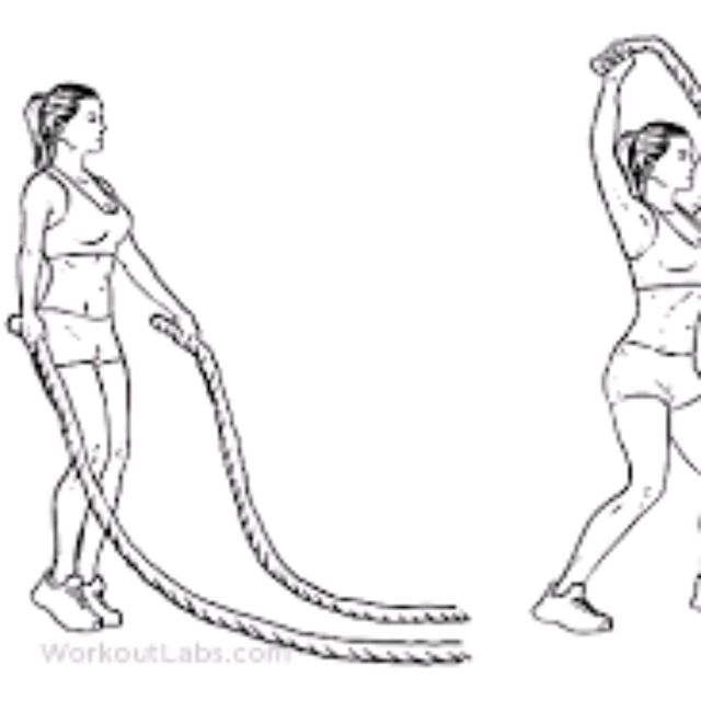 Battle Rope Jumping Jacks by Charlotte M. Exercise Howto Skimble