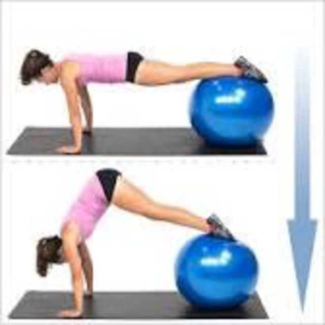 Pike On Swiss Ball by Sandra Silva Exercise Howto Skimble