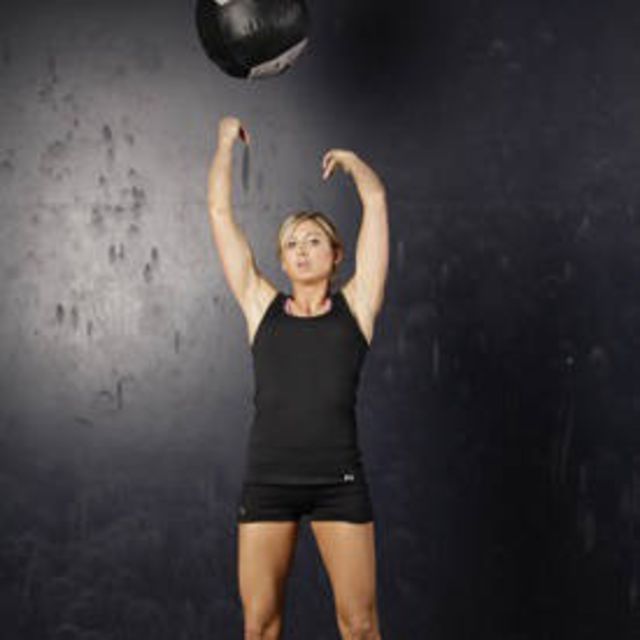 Overhead Medicine Ball Throw by Genevieve G. Exercise Howto Skimble
