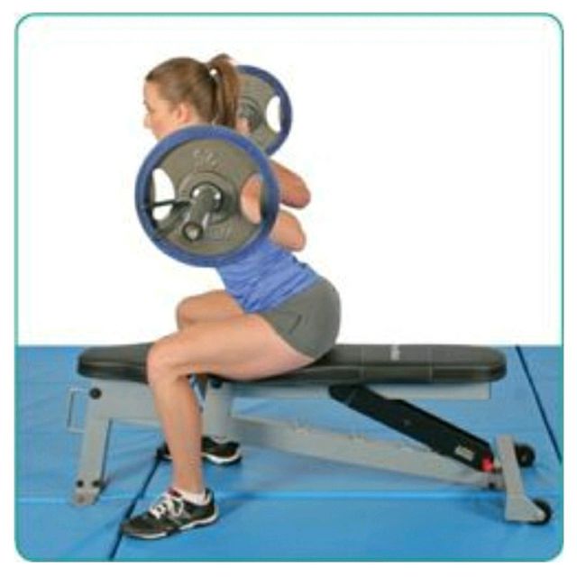 Barbell Box Squats by Janice C Exercise Howto Skimble