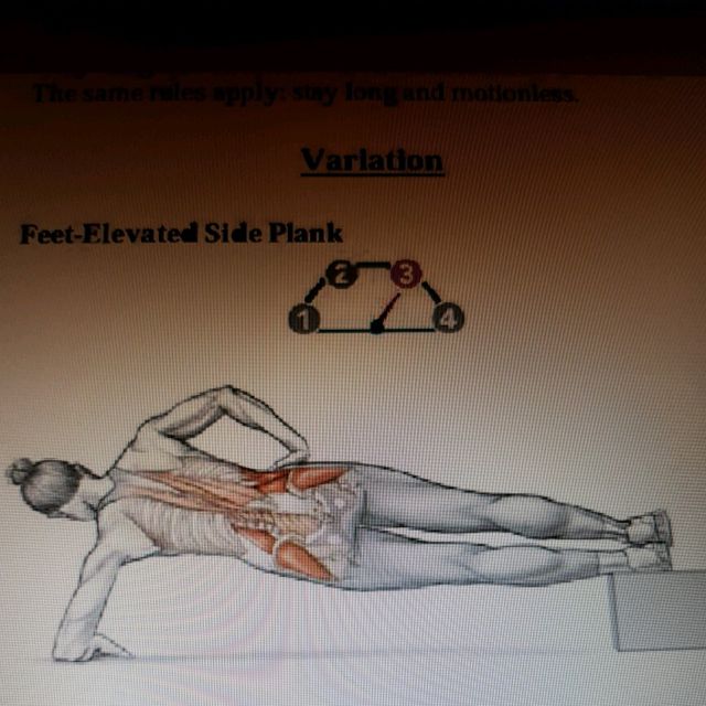 FeetElevated Side Plank Right/Left by Stanislav O. Exercise Howto