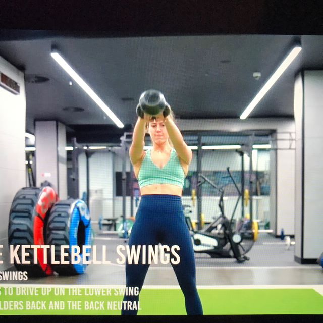 double kettlebell swings by Emma P. Exercise Howto Skimble