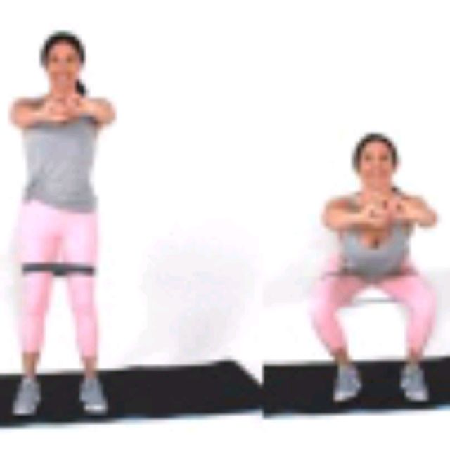 Banded Squats by Tabitha Moore Exercise Howto Skimble