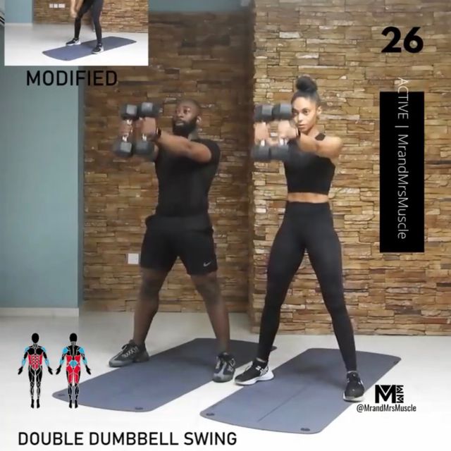 Dumbbell Swing by Cleo W. Exercise Howto Skimble
