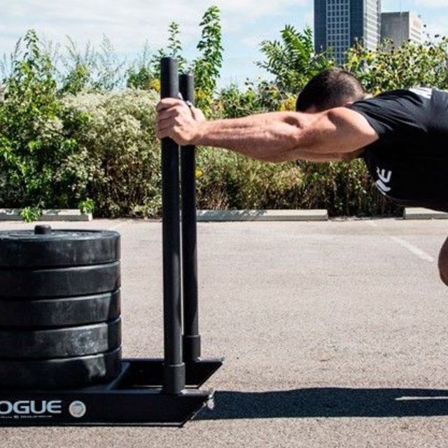 Sled Push by Derryck Sargent Exercise Howto Skimble