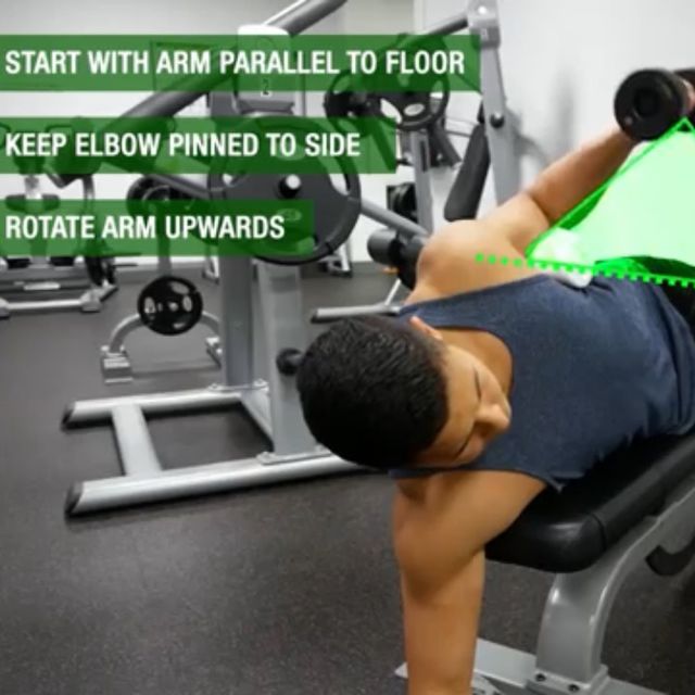 Lay Rotation Shoulder Left Side Lying Shoulder Rotation by Monica T. - Exercise How-to - Skimble