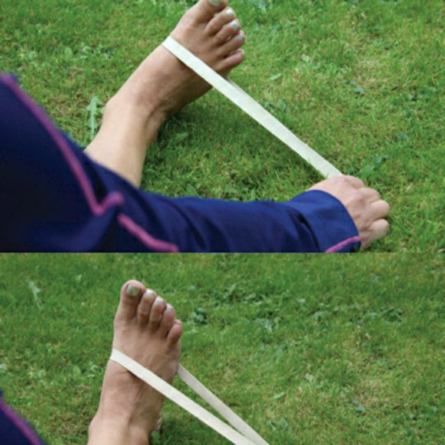 Foot Rotation With Elastic Band by Peter Lambek Exercise Howto Skimble