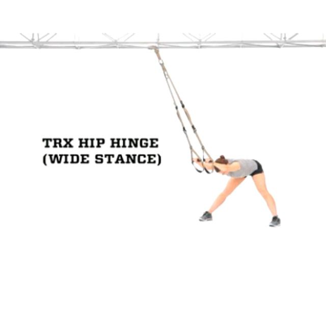 Trx Hip Hinge (Wide Stance) by Alex 🌊. Exercise Howto Skimble