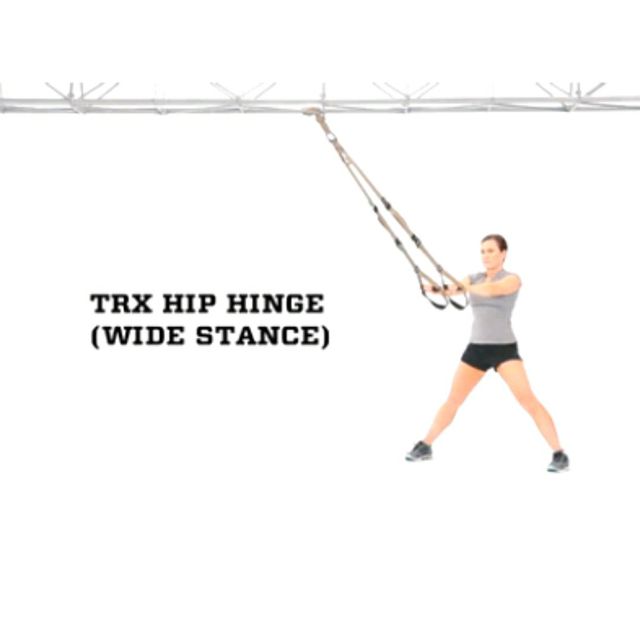 Trx Hip Hinge (Wide Stance) by Alex 🌊. Exercise Howto Skimble