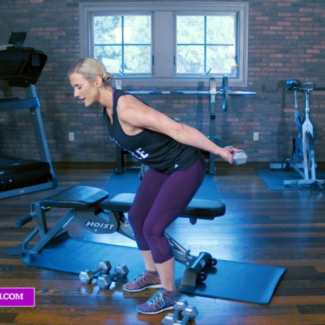 Straight Arm Tri Kickback by Bernadette Cordeau Exercise Howto Skimble