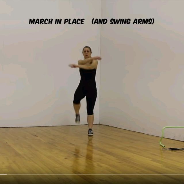 Marching + Swinging arms by Nemo D. Exercise Howto Skimble