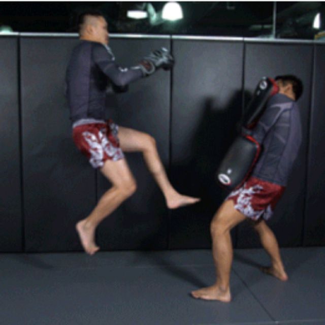 Jumping Push Kick or Foot Thrust Kradot Thip by Bernadette C