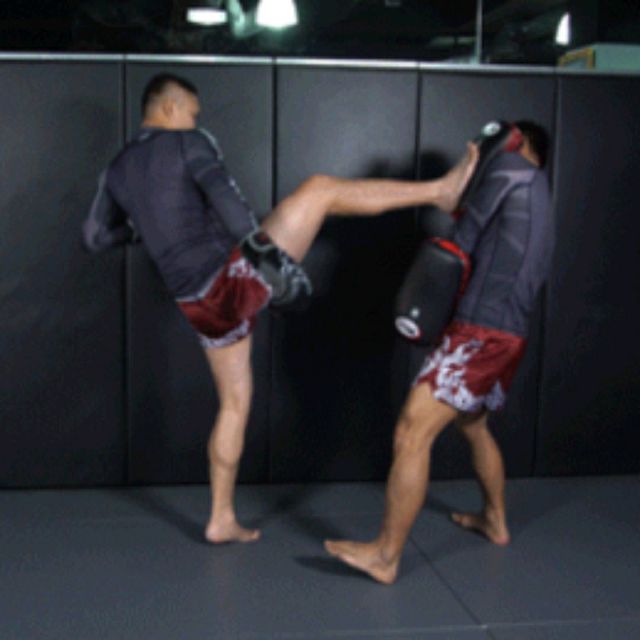 Jumping Push Kick or Foot Thrust Kradot Thip by Bernadette C