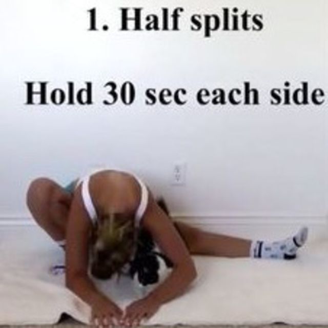 Half Split by J D. - Exercise How-to - Skimble Workout Trainer