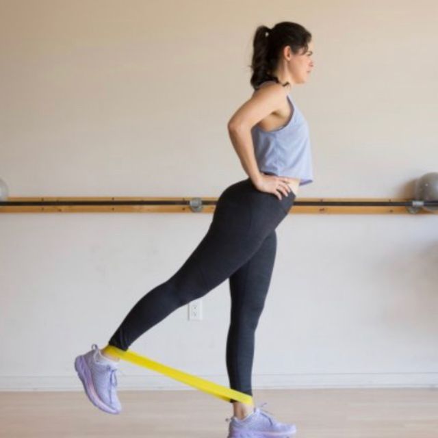 Banded Standing Right Leg Kickbacks by Brian Fallon Exercise Howto
