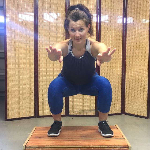 Box Jump Squats by Bree Cunningham Exercise Howto Skimble