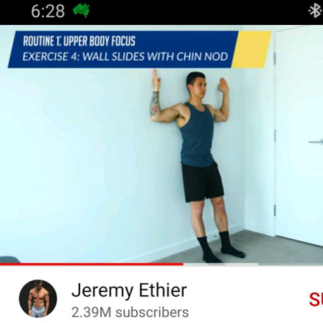 WALL SLIDES WITH CHIN NODS by Vincent H. Exercise Howto Skimble