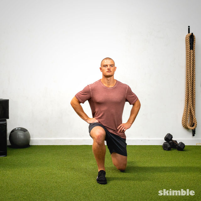 Clock Lunges Exercise Howto Skimble Workout Trainer