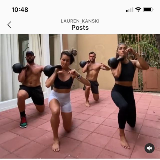How to do: Single Deadlift To Clean To Forward Lunge 5 - Step 4