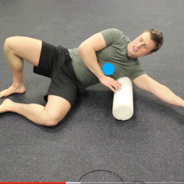 Lat Foam Roller All The Way Down To Pelvis by Vincent H. Exercise Howto Skimble