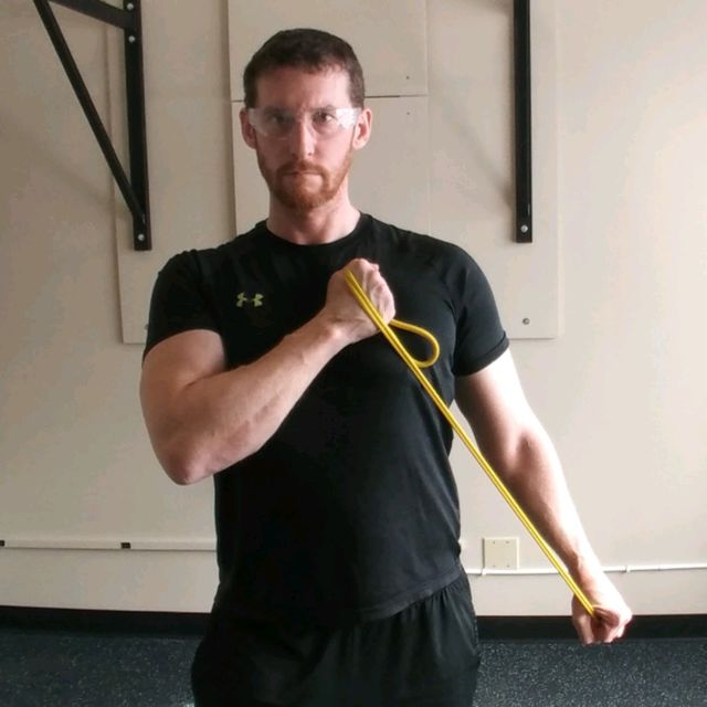 SA Band Tricep Pulldown by Patrick9 Morrisey Exercise Howto Skimble