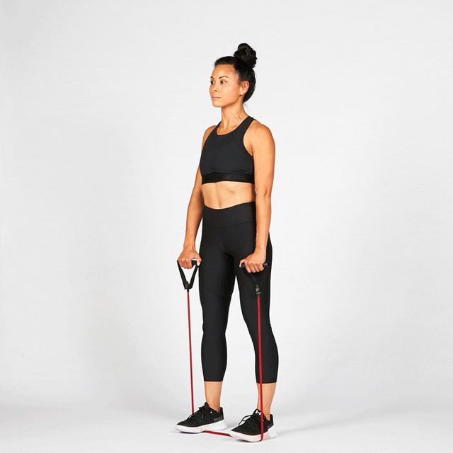 Deadlift With Resistance Band by Cleo W. Exercise Howto Skimble