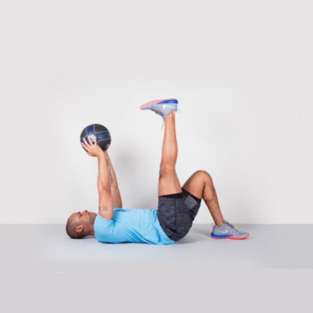 Single Leg Glute Bridge With Med Ball (L) by Ömer K. Exercise Howto