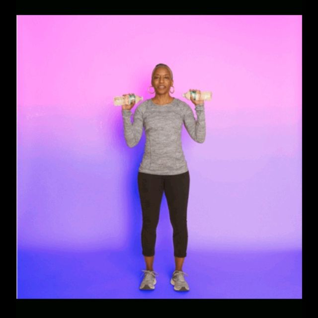 Bicep Curl To Shoulder Press by Kenisha Williams Exercise Howto