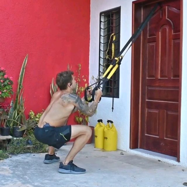 TRX Jump Squats by Frank Roodenburg Exercise Howto Skimble
