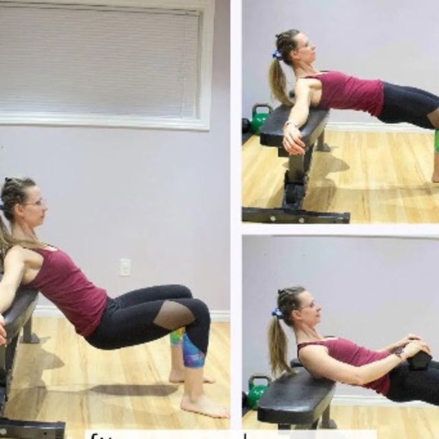 Glute Bridge On Bench by Emma Rose Exercise Howto Skimble