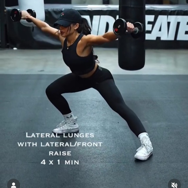 Lateral Lunges W/ Lateral & Front Raises by Deanna B. - Exercise How-to ...