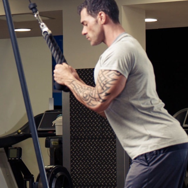 Rope Tricep Pull Downs by Tony Riccardo Exercise Howto Skimble