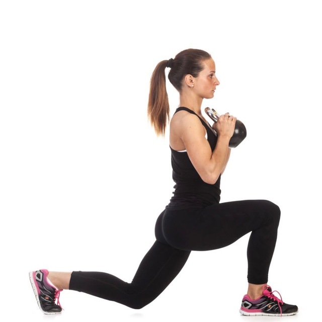 Kettlebell Lunge by Neale Davis Exercise Howto Skimble