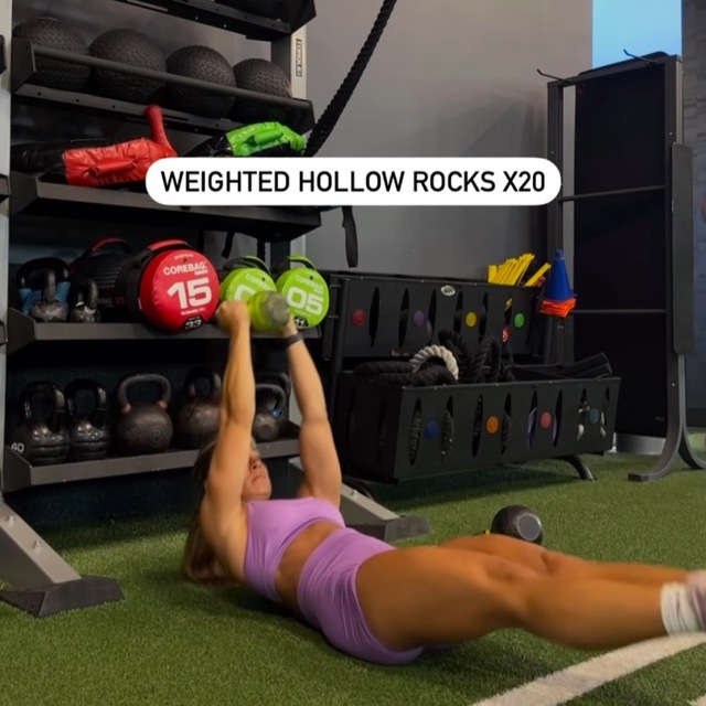 Kettlebell Hollow Body Rocks by Deanna B. Exercise Howto Skimble