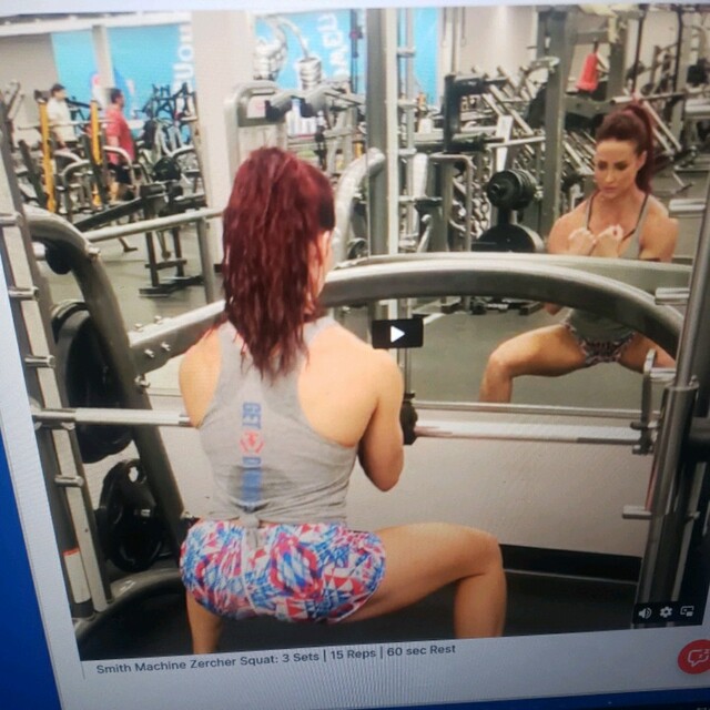 Smith Machine Zercher Squat 3 Sets 15 Reps by Corporal K. Exercise Howto Skimble