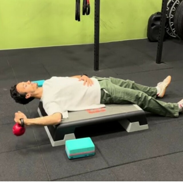 Lying External Rotation Stretch by Alex 🌊. - Exercise How-to - Skimble