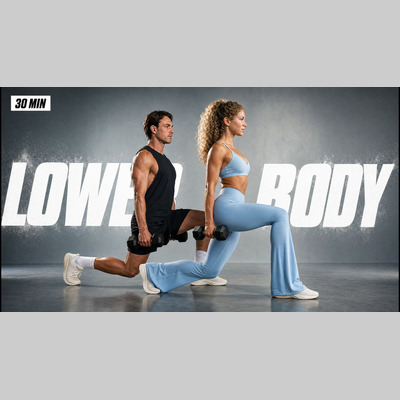 30 Min Lower Body Dumbbell Workout for Strong Legs & Glutes at Home