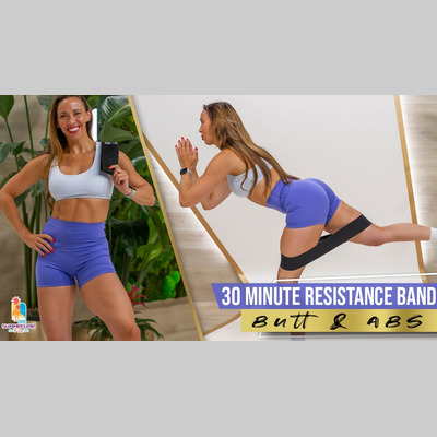 30 Minute Resistance Band Butt and Abs Workout