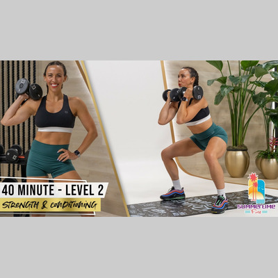 40 Minute Strength and Conditioning Level 2 - Dumbbell Strength and Sweat!