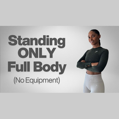 20 minute Full Body ALL STANDING Workout to Build Muscle & Strength | NO EQUIPMENT!