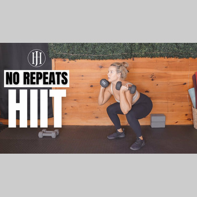 NO REPEATS HIIT Workout with Dumbbells