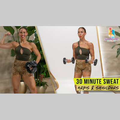 30 Minute Arms and Shoulders Pure Strength Workout | Dumbbells Only!