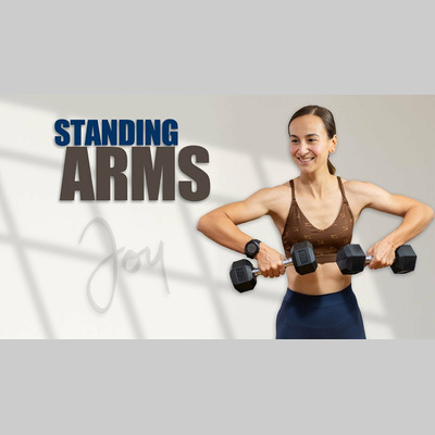 15 Min Standing Arms Workout for Shoulders, Biceps and Triceps with Dumbbells