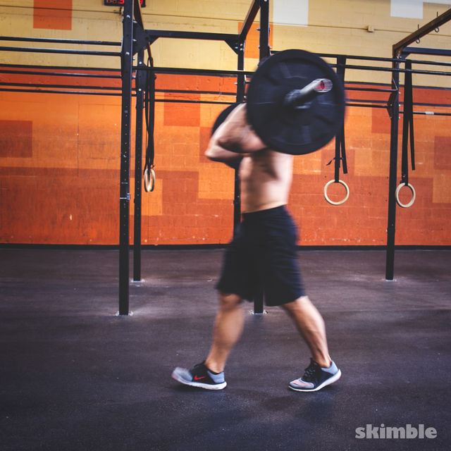 Front Rack Barbell Walk Exercise Howto Skimble