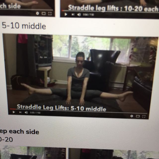 Straddle Leg Lifts Middle by R D. Exercise Howto Skimble